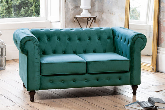 Cowick 2 Seat Velvet Chesterfield Sofa