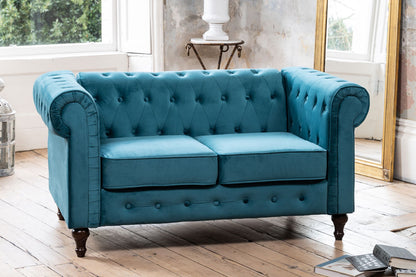 Cowick 3+2 Velvet Chesterfield Sofa Set