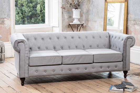 Cowick 3 Seat Velvet Chesterfield Sofa