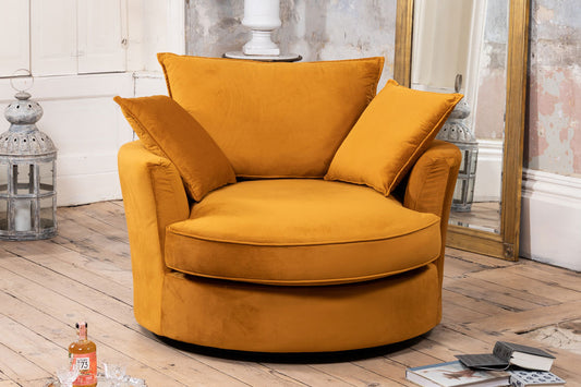 Juno velvet cuddle chair