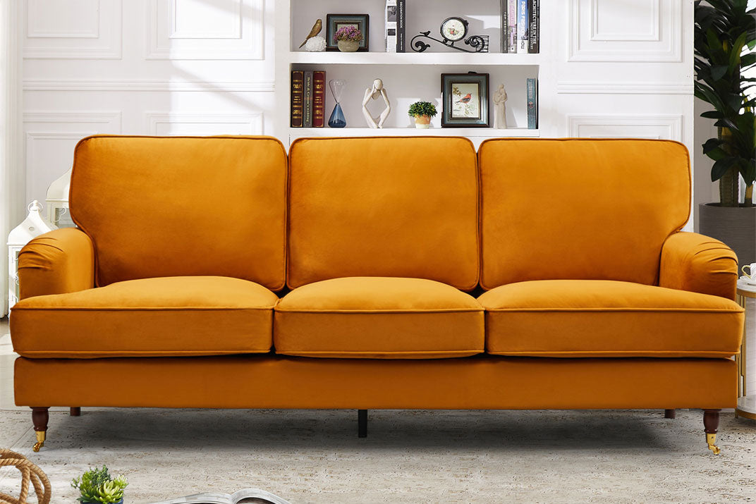 Renshaw 3 Seat Velvet Sofa