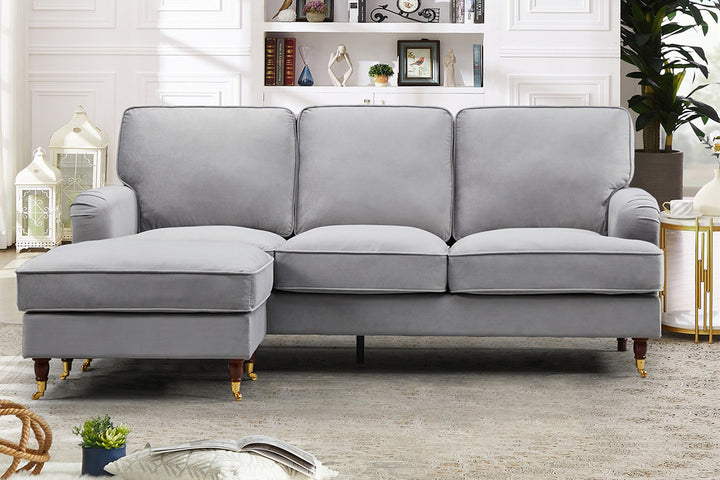 Renshaw reversible velvet corner sofa