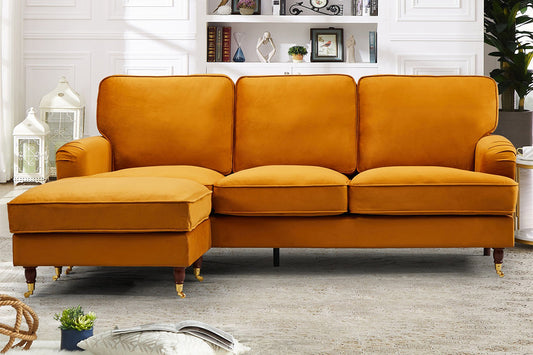 Renshaw reversible velvet corner sofa