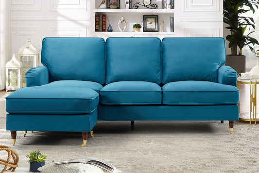 Renshaw reversible velvet corner sofa